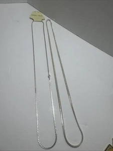 Finishing Touch 2 Types Silver Tone Chain Necklace Both 28in - Picture 1 of 7