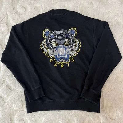 Kenzo Paris Big Tiger Logo Cremallera Completa Chaqueta Bomber Sudadera Talla XL Diseñador Foto 1 de 4