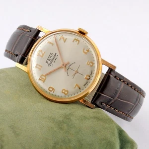 SWISS NOS FERO FELDMAN MINT ORIGINAL DIAL MANUAL WIND GOLD PLATED VINTAGE WATCH - Picture 1 of 12