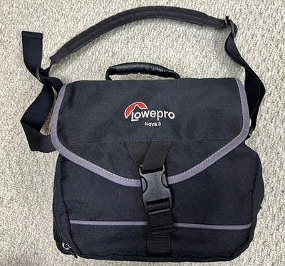 Bolsa acolchada azul para cámara Lowepro Nova 3 con divisor para Canon Sony Nikon DLSR Foto 1 de 3