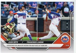 2025 Topps Now #220 Juan Soto / Francisco Lindor - Picture 1 of 2