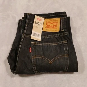 NWT Levis 505 Jeans Womens 16Slim 26x28 Regular Straight Leg Extra Room Denim - Picture 1 of 8