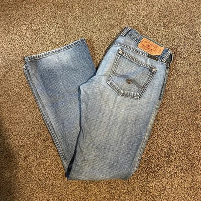 Женские джинсы Lucky Brand Dungarees Blue Denim Sweet' N Low - 4/27 сделано в США - Изображение 1 из 4