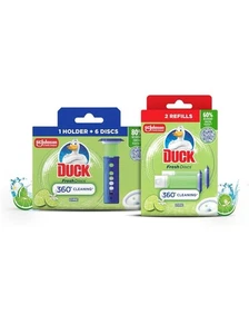 Duck Fresh Discs Toilet Cleaner Refill Twin Pack, Fights Stains That Harbour...  - Picture 1 of 4