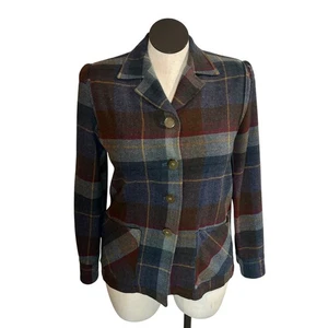 Pendleton Womens Plaid Wool Jacket Blazer Size S Button Front Made USA - Picture 1 of 12