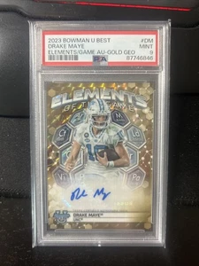 2023 Bowman U Best DRAKE MAYE Elements Gold REFRACTOR AUTO /50 - PSA 9 R - Picture 1 of 1