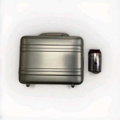 Vintage Zero Halliburton  Aluminum Purse Makeup Case Kit Bag No Strap  - Image 1 of 4