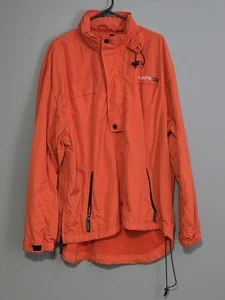 Chaps Ralph Lauren Windbreaker Pullover Orange Jacket Size L - Picture 1 of 7