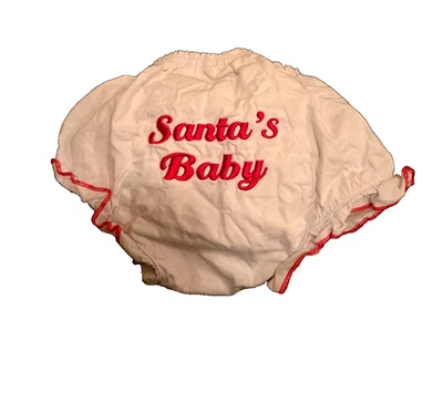 Papá Noel Bebé Talla 0-6 Meses Funda Pañal Volantes con Lazo Rojo Foto 1 de 4