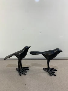 Hand made pair of Large Birds Sculpture with Bronze/Gold Texturing - Picture 1 of 7