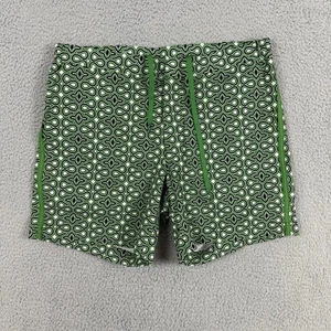 Costume da bagno Fair Harbor uomo 30 verde bianco il sestante tasche coulisse - Foto 1 di 9