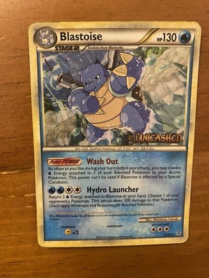 Pokemon BLASTOISE Unleashed STAFF Holo Prerelease Promo 13/90 - Image 1 of 4