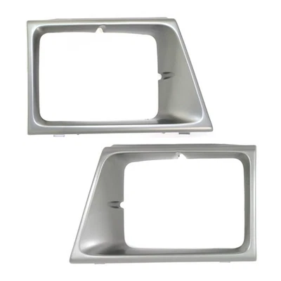 For Ford E-350/E-150 Econoline Club Wagon 1992-1996 Headlight Bezels Pair Silver Foto 1 de 4
