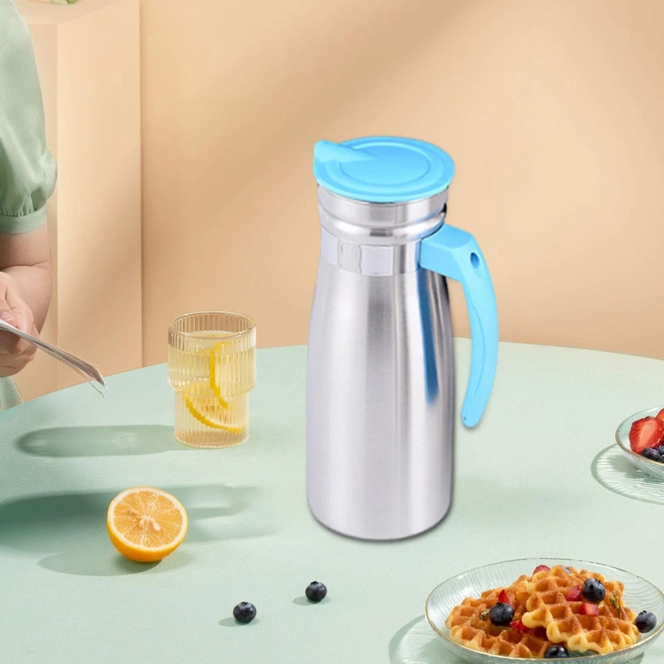 1000ml Stainless Steel Iced Tea Juice Pitcher Drinks Container Break Resistant - Image 1 of 1