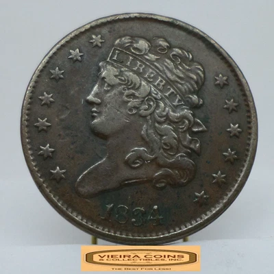 1834 Classic Head Half Cent - #C53960NQ - Image 1 of 2