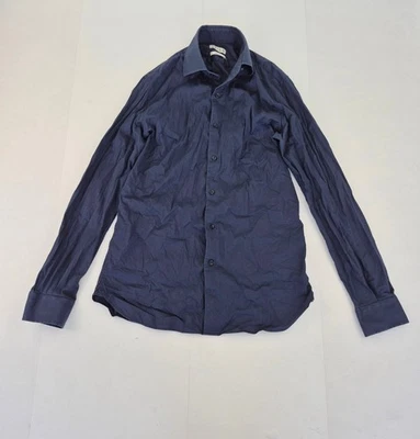 Camisa REISS Azul Medio Para Hombre Slim Fit Algodón Abotonado Clásico Manga ... - Imagen 1 de 4