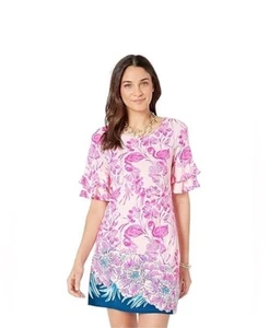 Lilly Pulitzer Women's Lula Dress Flamingo Engineer Dress, Size XS - Picture 1 of 7