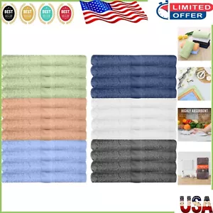 Multi-Use 24 Pack of 100% Cotton Washcloths - Soft and Durable 12x12 Towels - Picture 1 of 9