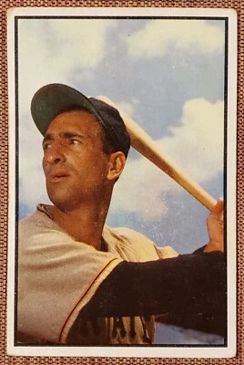 1953 Bowman Color #160 Cal Abrams Pittsburgh Pirates Original Baseball Card - Image 1 of 4