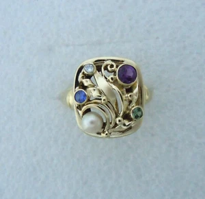333 Gold Diamant Perl Edelstein Gemüse Giardinetti Ring , 8 k , Gr 51 , Top Zust - Bild 1 von 7