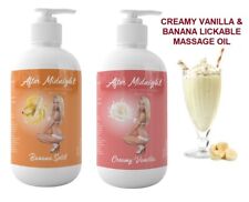 Aftermidnight Lickable & Edible Flavour Massage Oil Twin Pack Banana & Vanilla
