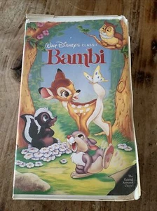 Bambi VHS, 1989 Black Diamond Clamshell Case Walt Disney Classic Collection - Imagen 1 de 9