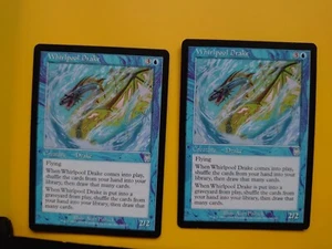 MTG Card.  Whirlpool Drake x2  Apocalypse  drake  2 cards - Picture 1 of 3