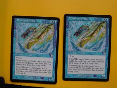 MTG Card.  Whirlpool Drake x2  Apocalypse  drake  2 cards - Image 1 of 3