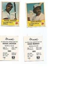 1986 Dorman's Cheese Panel Reggie Jackson Eddie Murray 