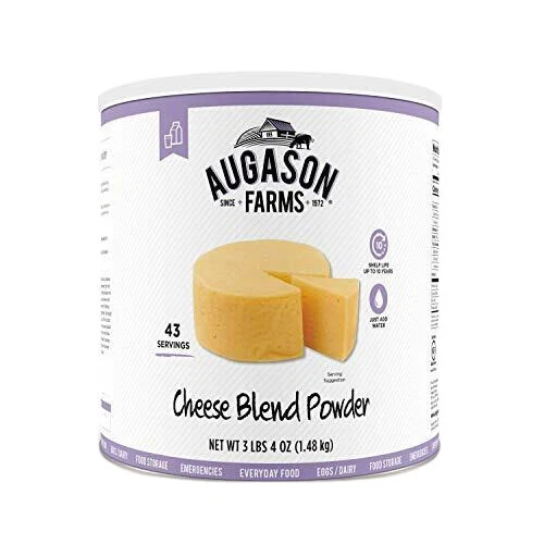 Augason Farms 5-00312 Cheese Blend Powder Gluten Free 3 Lbs 4 Oz