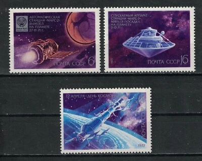 RUSSIA,USSR:1972 SC#3962-64 MNH Cosmonauts’ Day - Image 1 of 2