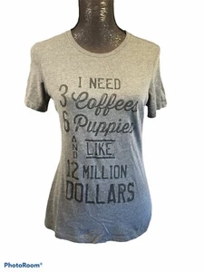 Thread Tank Design Womens Size S Gray I Need Cotton Logo Tshirt - Picture 1 of 8