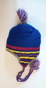 GOORIN BROS. BONNET SHERPA CACHE-OREILLES EN ACRYLIQUE BLEU ROI - Picture 1 of 16