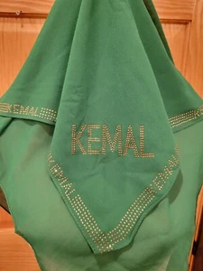 Women's KEMAL 36"x32" Head Wrap Chiffon Scarf Hijab ~ Green  - Picture 1 of 2