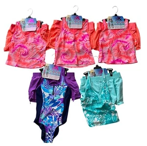 ZEROXPOSUR Youth Girls Swim Sets Bundle Of 5 - Size Large 14 & XL 16 - NEW - Picture 1 of 4