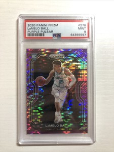 2020-21 Prizm LaMelo Ball Purple Pulsar Prizm Rookie Card RC #28/35 PSA 9