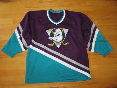 Camiseta deportiva de hockey vintage CCM ANAHEIM MIGHTY DUCKS (LG para hombre) PAUL KARIYA SELANNE Foto 1 de 4
