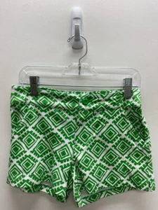 J. Khaki SIZE L Green White Shapes Girl's Shorts - Picture 1 of 1