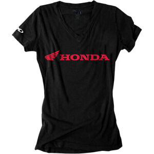 Factory Effex Women's Honda V-Neck T-Shirt (Black) M