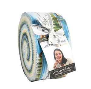 On Lake Time Jelly Roll 56120JR Precut 2.5" Quilt Strips, Relaxing Cotton Fabric - Picture 1 of 3