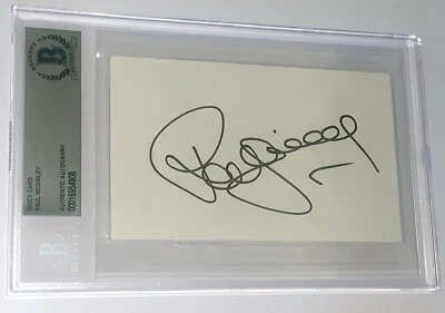 Paul McGinley signed Index Card Ryder Cup captain pga golf beckett coa slabbed - Image 1 of 4