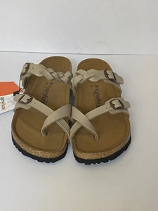 Aerothotic Comfortable Casual Split Toe Cork Footbed Walking Sandals for Women - Picture 1 of 8
