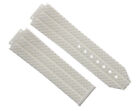 24MM SILICONE RUBBER STRAP BAND CLASP FOR HUBLOT BIG BANG 301.SX.130.RX WHITE