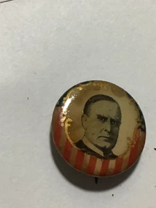 1896 WILLIAM McKINLEY PRESIDENTIAL CAMPAIGN BUTTON - Picture 1 of 3