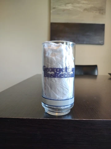 Vintage Georgetown Hoyas Big East Basketball Drinking Glass Getty Cover