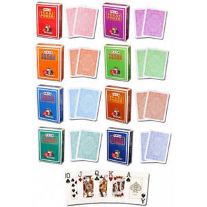 Carte da gioco Modiano Poker Texas Hold'em - 8 colori in 100% PVC - black jack