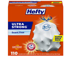 Hefty Ultra Strong Tall Kitchen Trash Bags , Unscented , 13 Gallon , 110 Count