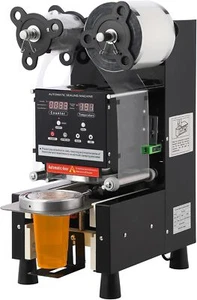 Sellador de tazas eléctrico máquina de sellado de tazas manual 500 tazas/H para café Boba té EE. UU. - Imagen 1 de 7