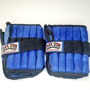 ALL PRO CONTOUR-FOAM Pair of 5lb Ankle Weights. EACH is ADJUSTABLE 1/2 - 5 LB