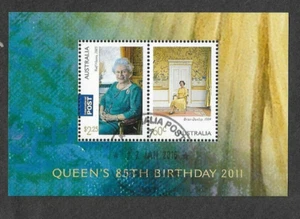 Australia-Reinas-85 Cumpleaños Min Hoja Fina Usada/Cto-Realeza-2011 - Imagen 1 de 1